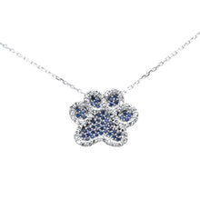 Cargar imagen en el visor de la galería, 14KT Dog Paw Diamond Pendant w/ Gold Chain (Available w/ Precious Stones)