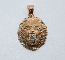 Load image into Gallery viewer, 14KT Solid Lion Head Pedant 0.25ctw, #1