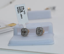 Cargar imagen en el visor de la galería, 14KT Baguette &amp; Round Brilliant Push Back Earring/Studs 0.40ctw #1

