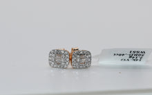 Cargar imagen en el visor de la galería, 14KT Baguette &amp; Round Brilliant Push Back Earring/Studs 0.40ctw #1
