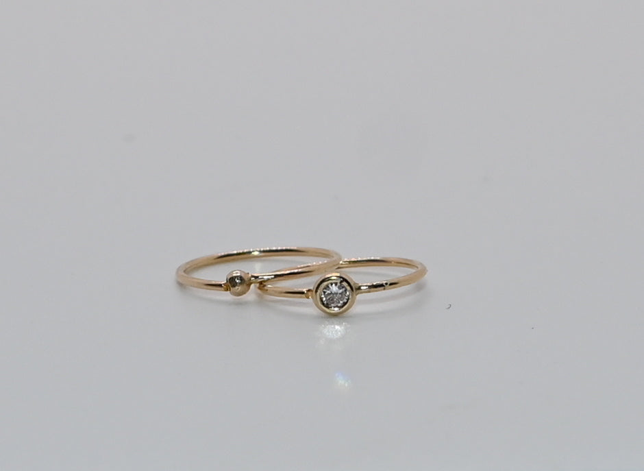 14KT CZ Nose Piercing Style #2