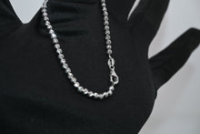 Load image into Gallery viewer, 18KT Diamond Cut White Gold Bead Bracelet
