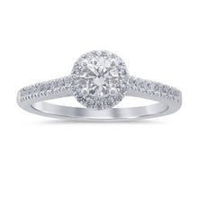 Load image into Gallery viewer, 14KT Solitaire Circle Halo Engagement Diamond Ring #5, 0.71ctw
