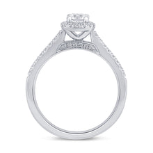 Load image into Gallery viewer, 14KT Solitaire Circle Halo Engagement Diamond Ring #5, 0.71ctw
