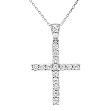 Cargar imagen en el visor de la galería, 14KT Diamond SI Cross Pendant 1.00ctw, Set #2 w/ 18 Chain
