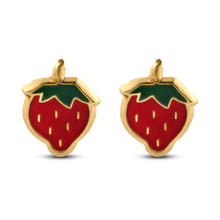 Cargar imagen en el visor de la galería, 14KT Screw Back Strawberry Earrings #1
