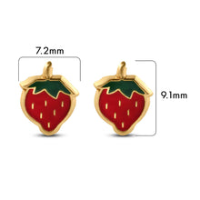 Cargar imagen en el visor de la galería, 14KT Screw Back Strawberry Earrings #1
