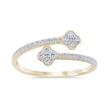 Load image into Gallery viewer, 14KT Flower (Clove) Style Open Diamond Ring Band #1, 0.24ctw
