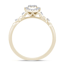 Cargar imagen en el visor de la galería, 14KT Heart Diamond Shaped Ring Illusion Setting #1, 0.13ctw
