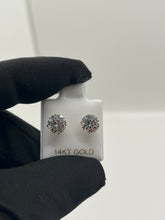Load image into Gallery viewer, 14KT Cubic Zirconia (CZ) Round Brillant Earrings/Studs 2mm - 8mm
