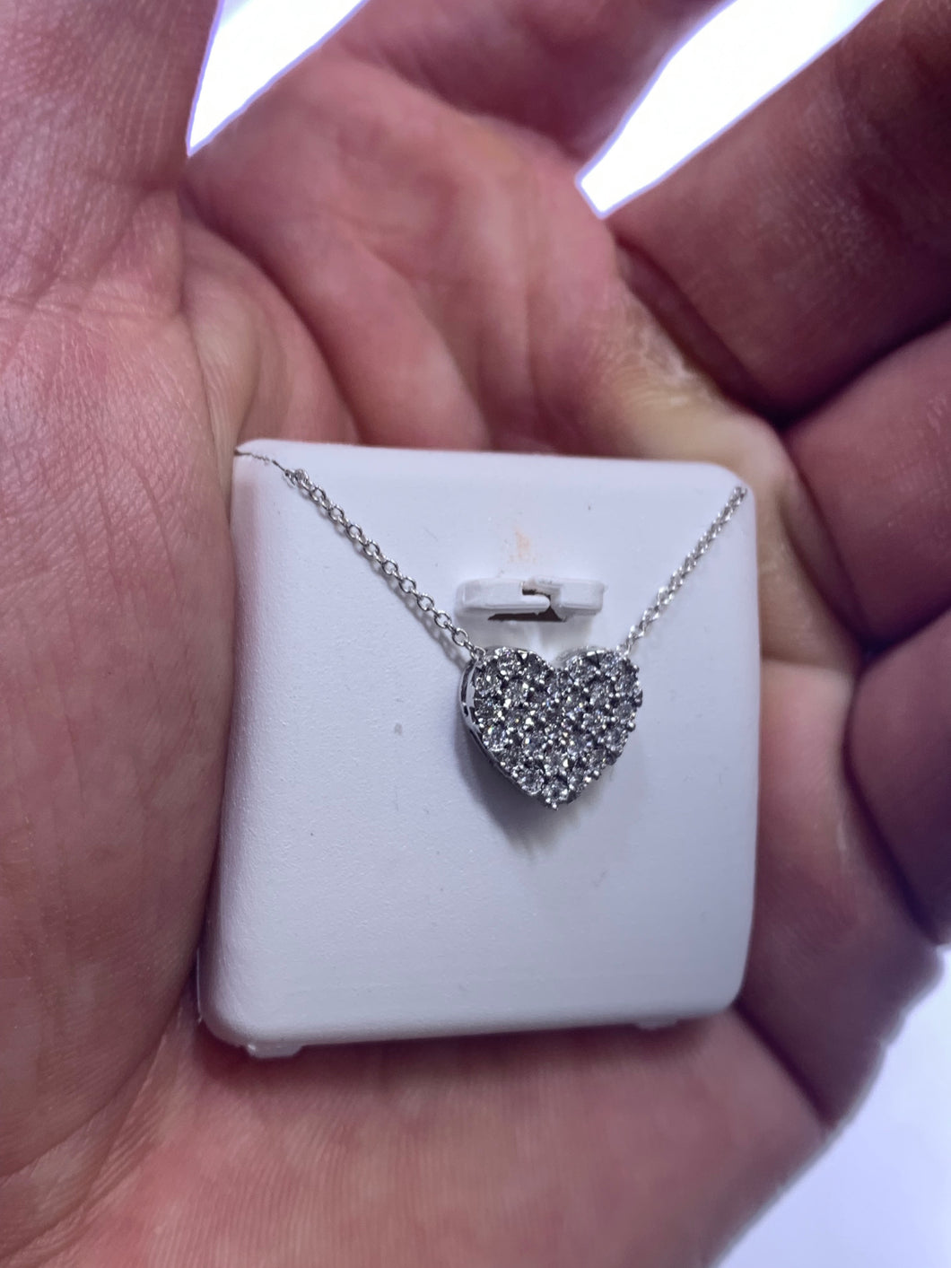 10KT Diamond Heart Pendant #1 w/ Rolo Chain 0.15ctw - 0.26ctw