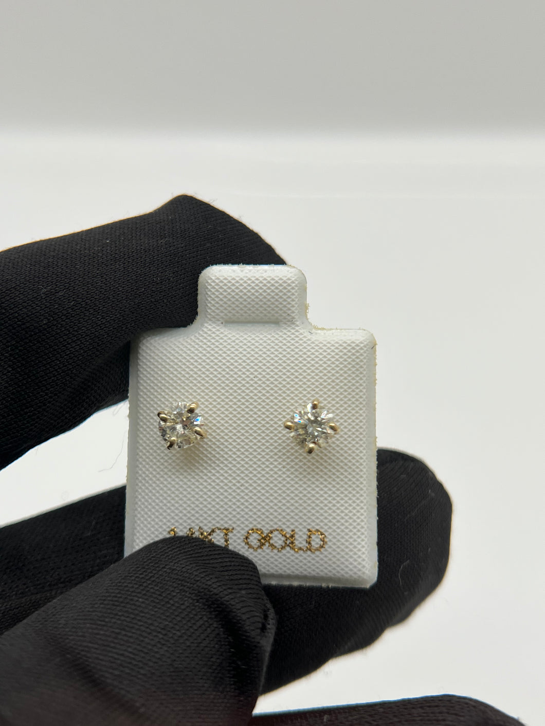 14KT Screw Back Earrings/Studs SI1 J Color 0.53ctw