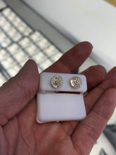 Load image into Gallery viewer, 14KT Starburst Style Diamond Studs/Earrings 0.39ctw
