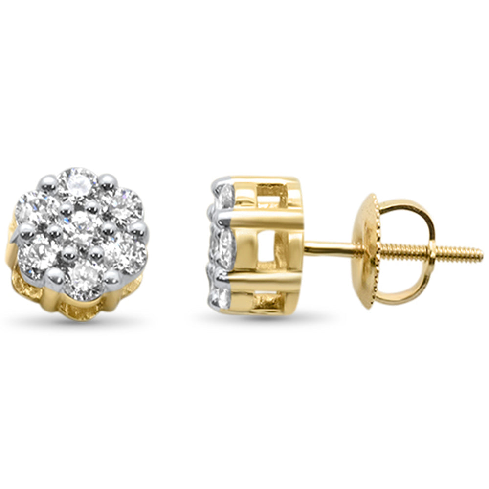 14KT Screw Back Flowers 0.76ctw, 7.6mm
