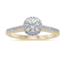 Cargar imagen en el visor de la galería, 14KT Circle Halo Wedding/Engagement Ring 0.72ctw

