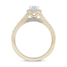 Cargar imagen en el visor de la galería, 14KT Circle Halo Wedding/Engagement Ring 0.72ctw
