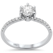 Load image into Gallery viewer, 14KT White Gold Circle Halo Engagement Diamond Ring #3
