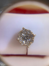 Load image into Gallery viewer, 14KT Halo Flower Push Back Earrings 0.33ctw - 0.35ctw, #1
