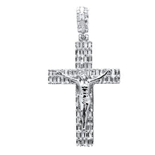 Load image into Gallery viewer, 14KT White Gold Baguette Cross 1.43ctw G VS2, #1
