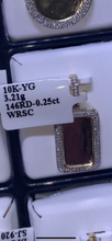 Load image into Gallery viewer, 10KT Rectangular Memorial Picture Pendant 0.25ctw

