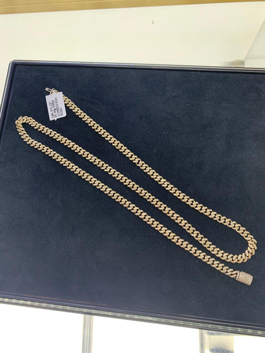 14KT Miami Cuban VS1 2.02 ct 22” 5MM