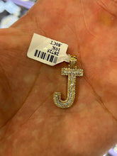Load image into Gallery viewer, 10KT 3D Baguette &amp; Round Brilliant ‘J’ Diamond Pendant 0.80ctw
