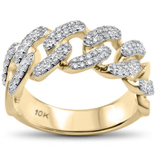 Load image into Gallery viewer, 10KT Square Diamond Cuban Ring #1 0.65ctw, SI1
