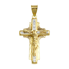 Load image into Gallery viewer, 14KT CZ Crucifix Pendant #3
