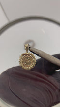 Load and play video in Gallery viewer, 14KT Small Libertad Replica Coin w/ Diamond Cut Bezel
