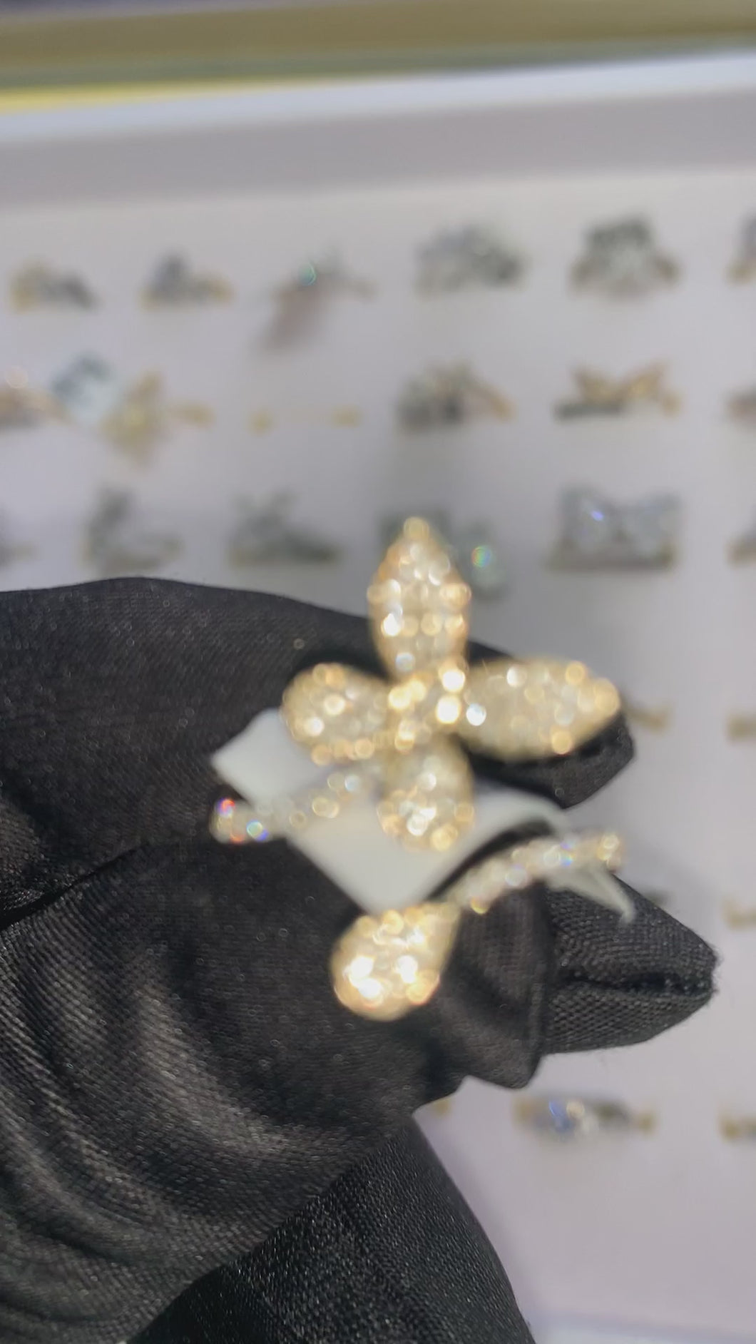 14KT Wrap Around Butterfly / Snake Ring #1, 0.34ctw