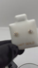 Load and play video in Gallery viewer, 14KT Diamond Studs #2 0.14ctw SI1-SI2
