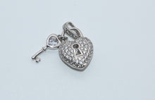 Load image into Gallery viewer, 925 Silver Lock Heart Key Pendant
