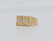 Cargar imagen en el visor de la galería, 14KT Cz Gold Nugget Ring #1
