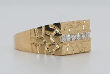 Cargar imagen en el visor de la galería, 14KT Cz Gold Nugget Ring #1
