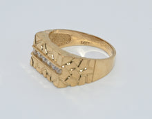 Cargar imagen en el visor de la galería, 14KT Cz Gold Nugget Ring #1
