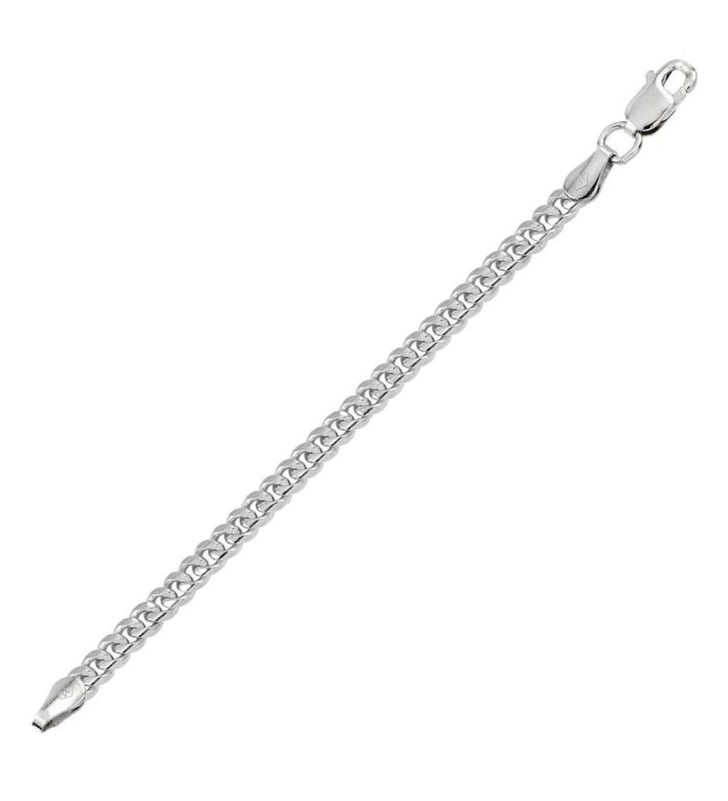 925 Rhodium Silver Miami Cuban Bracelet Link 6.3mm
