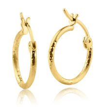 Load image into Gallery viewer, 14KT Diamond Cut Hoop Earrings #1
