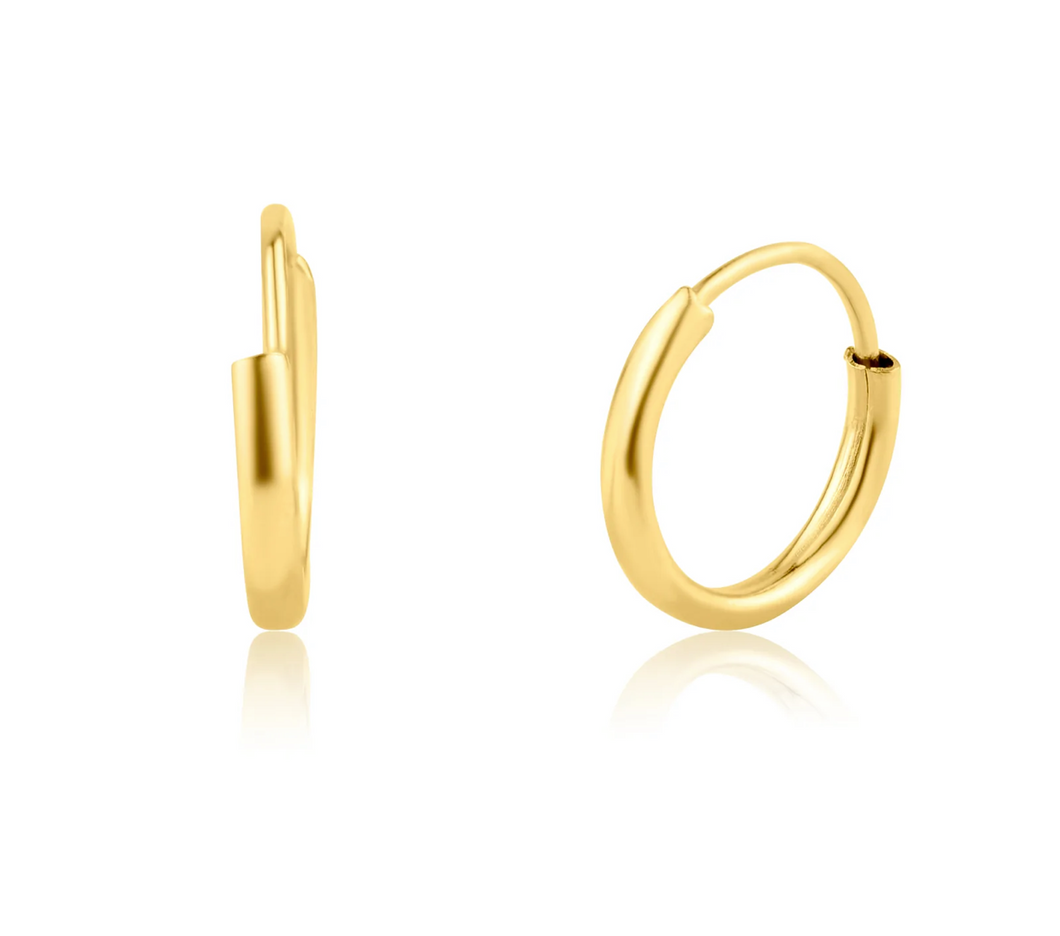 14KT Huggie Hoop Earring #1, 7.2mm