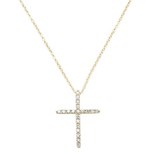 Cargar imagen en el visor de la galería, 14KT Diamond SI Cross Pendant 0.13ctw, Set #1  w/ 18 Chain
