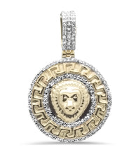 Load image into Gallery viewer, 10KT Yellow Gold Diamond Lion Head Medallion Pendant .25ct G SI

