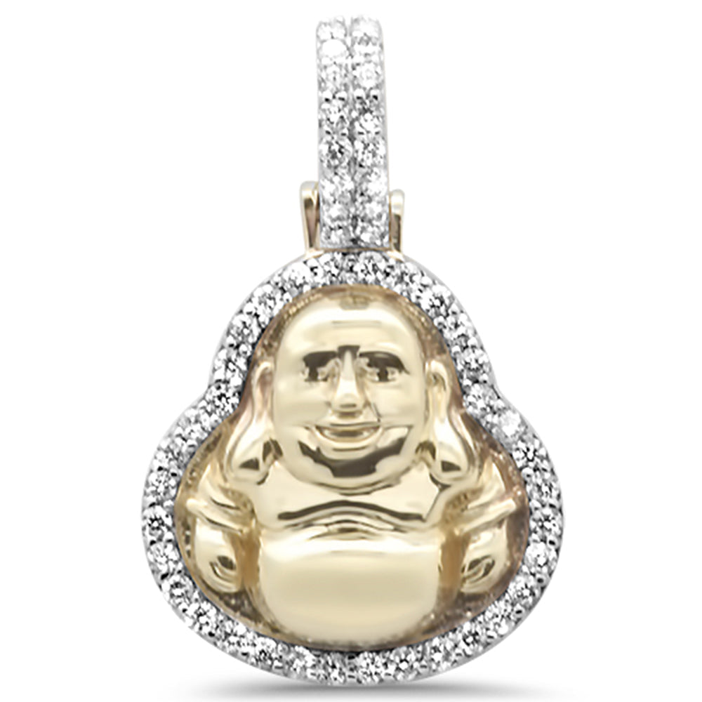 10KT Diamond Buddha Charm Pendant 0.65ctw