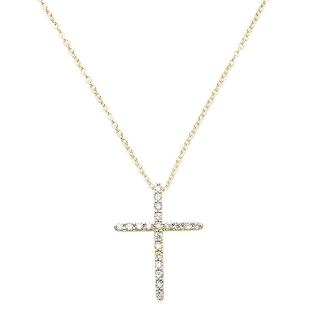 14KT Diamond SI Cross Pendant 0.13ctw, Set #1  w/ 18 Chain